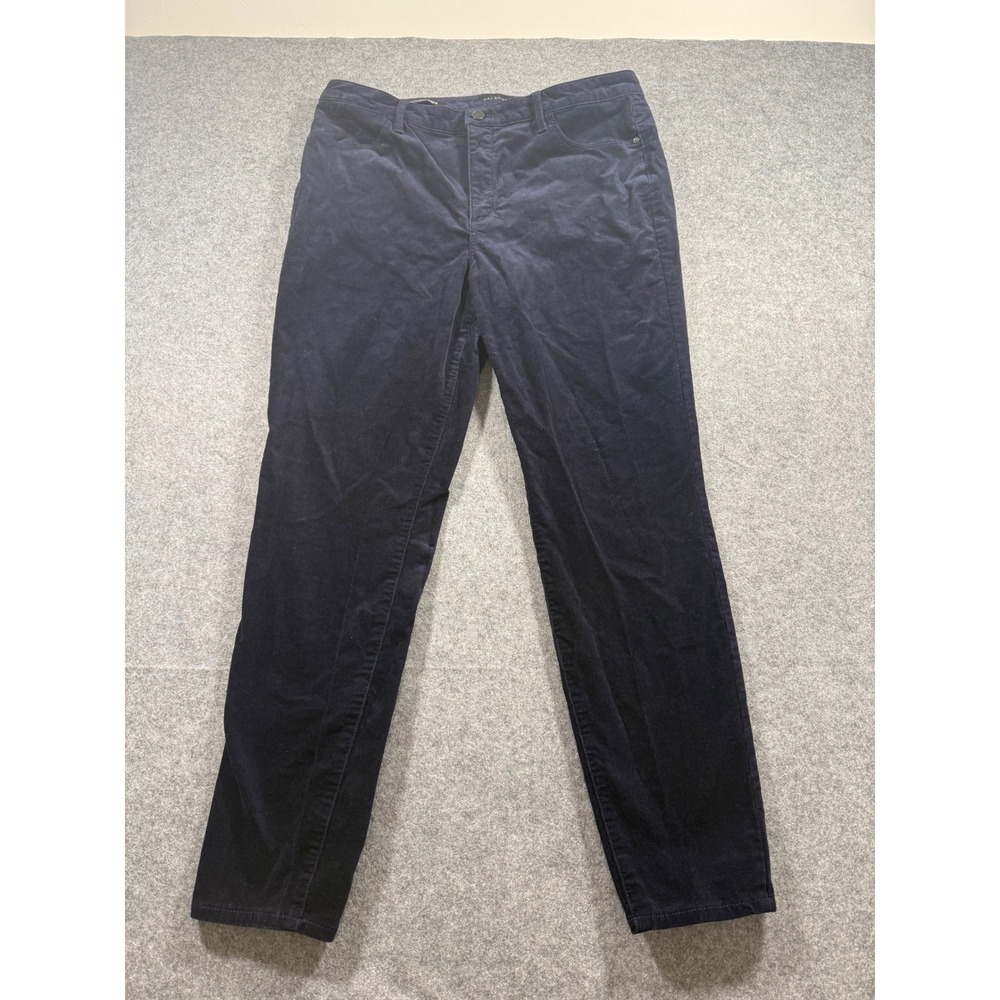 Talbots Corduroy Jegging Women 12 Navy Blue Excellent Slim Fit Casual Pants